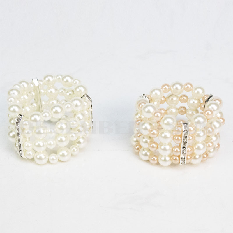 Wholesale belle brillance perle rond de serviette